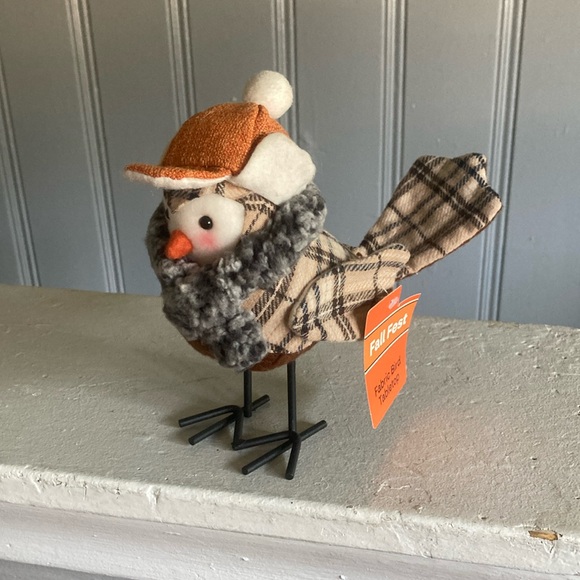 NWT Precious Chubby Fall Sweater Weather Decoration Bird w/ Metal Feet 🍁 - Picture 6 of 17